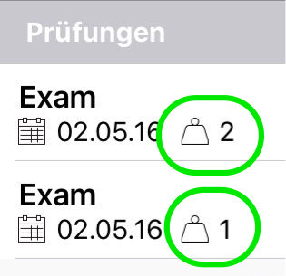 Gewichtung im App